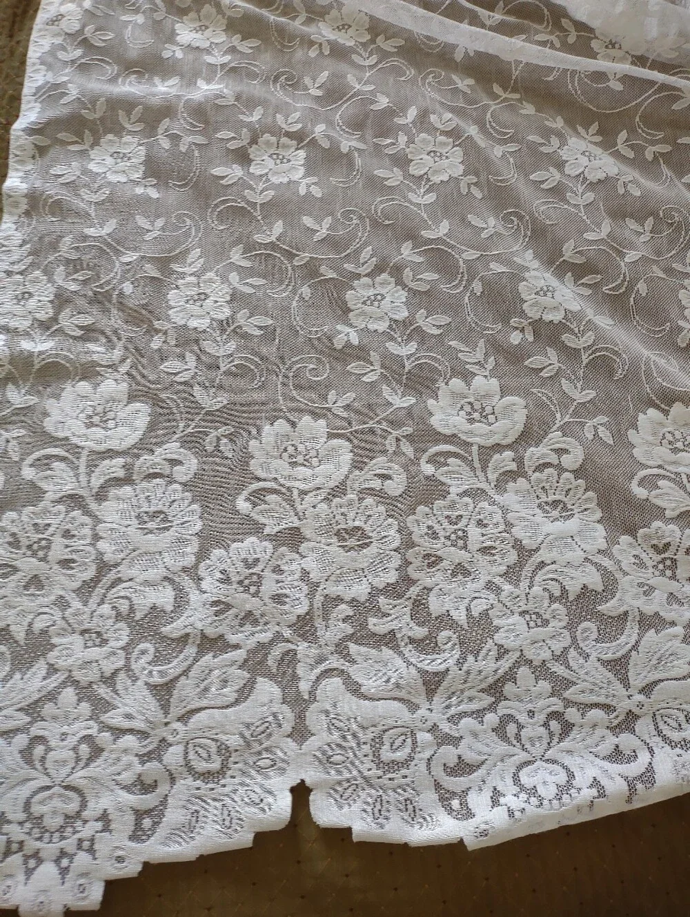 Shabby Chic Lace Floral Single Panel Curtain